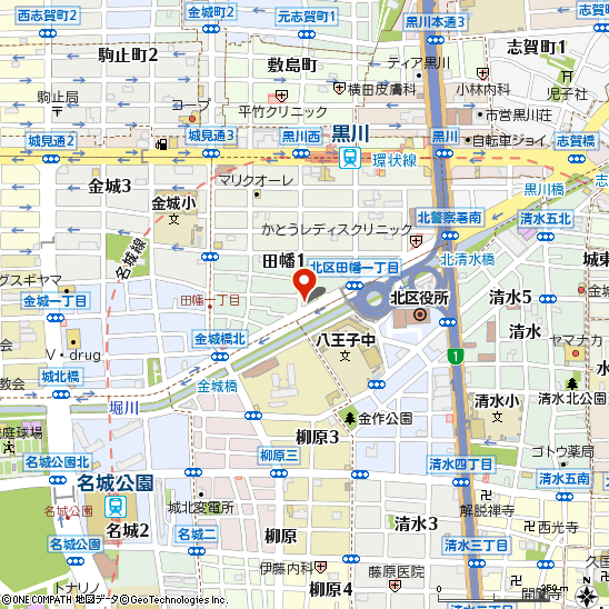 城北タイヤ株式会社付近の地図